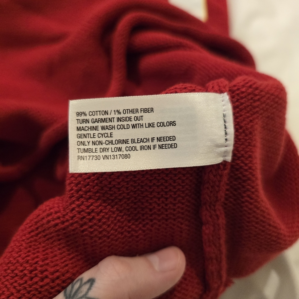 Wild Fable Womens NWT Americana Pullover Sweater Lobster Red & White Size Small - Picture 10 of 12